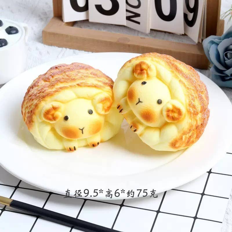 Cute Animal Bread Stress Relief Squishy – Sensory Fidget Toy: RollSheep
