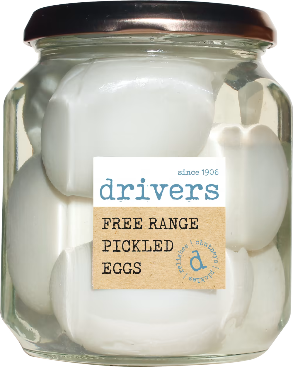 DRIVERS Free Range Pickled Eggs in Distilled Malt Vinegar 550g