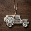 Silver Hanging Land Rover Decoration