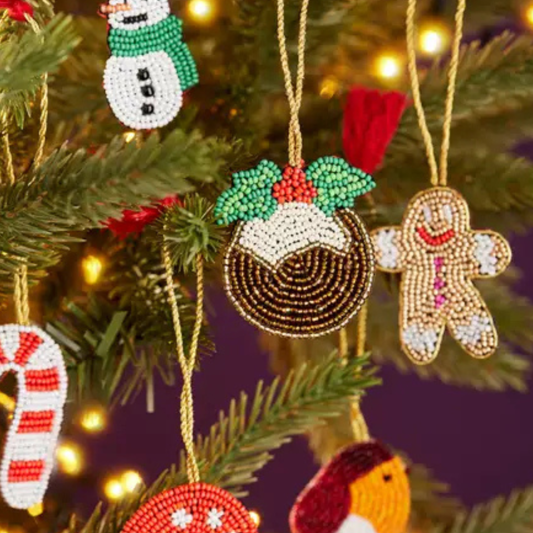 Christmas Tree Beaded Decoration
