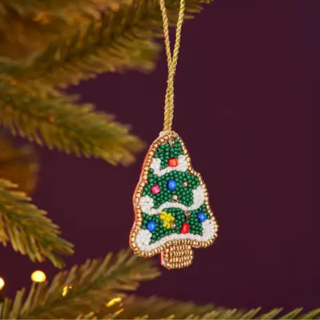 Christmas Tree Beaded Decoration