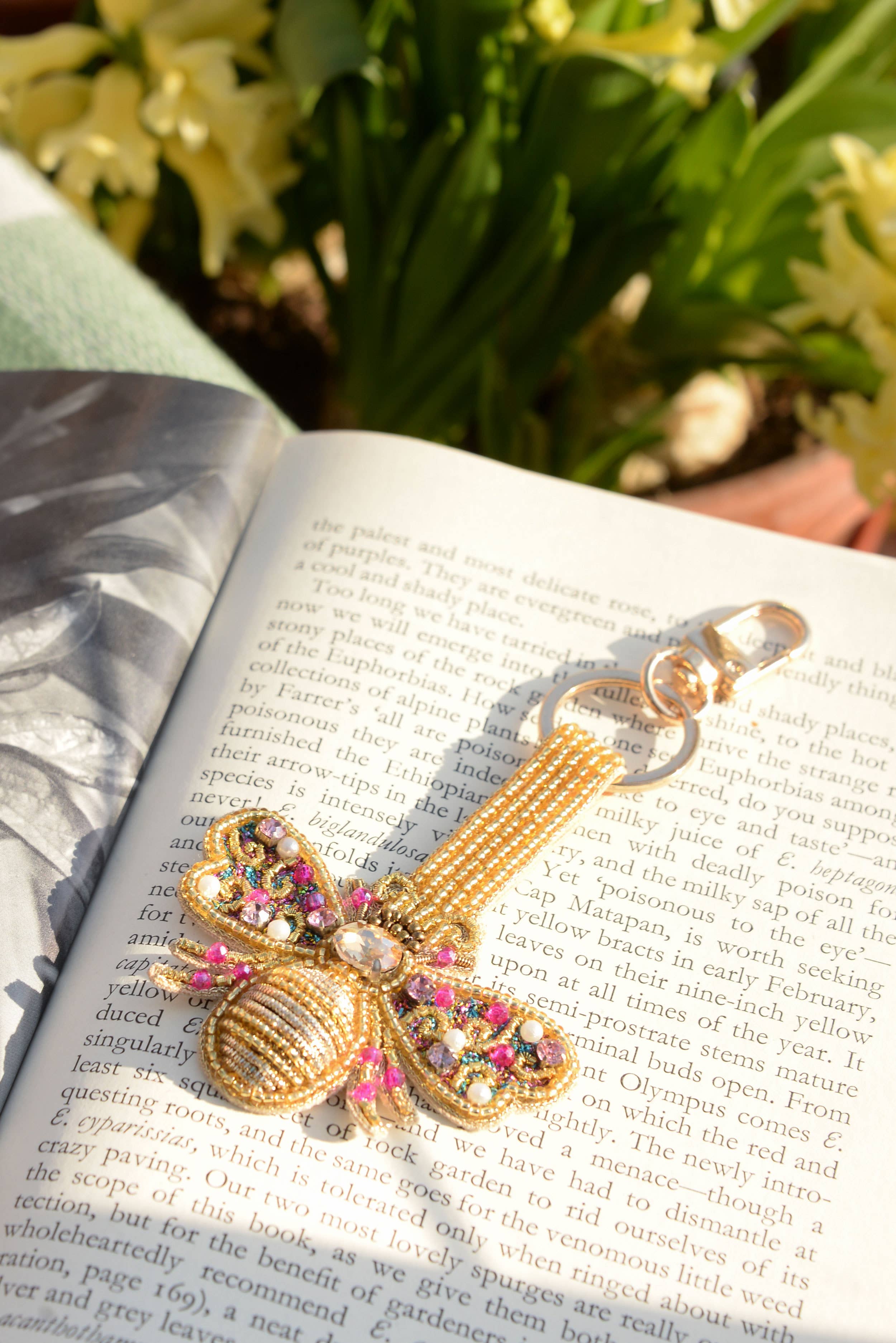 Pink Bee Keyring / Bag Charm
