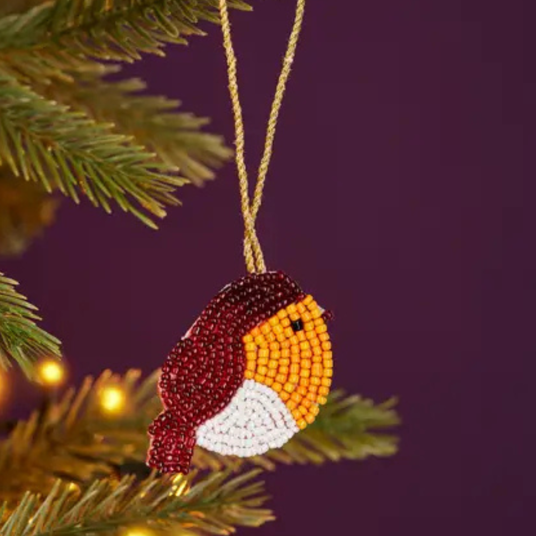 Robin Beaded Decoration