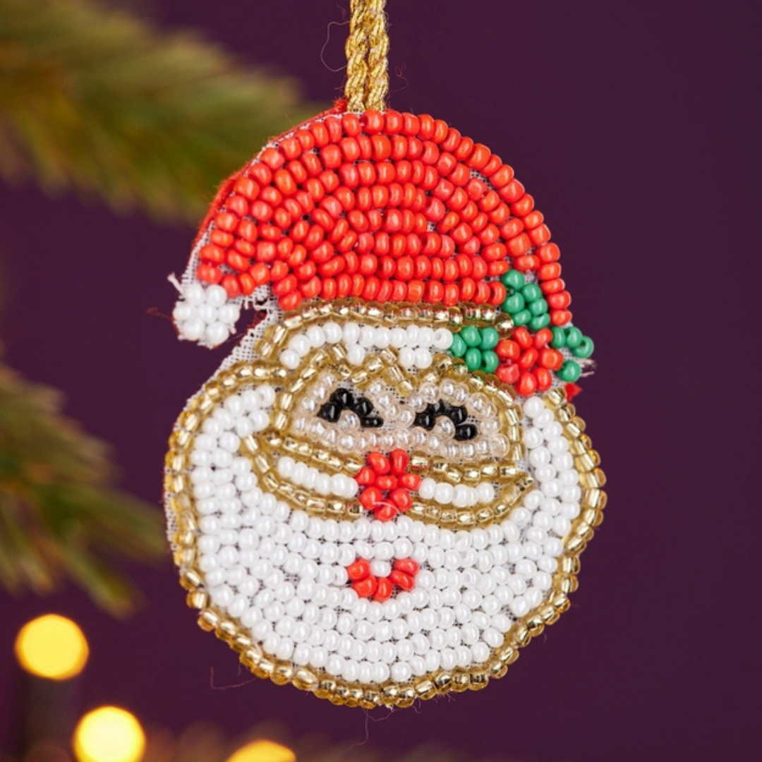 Santa Beaded Decoration