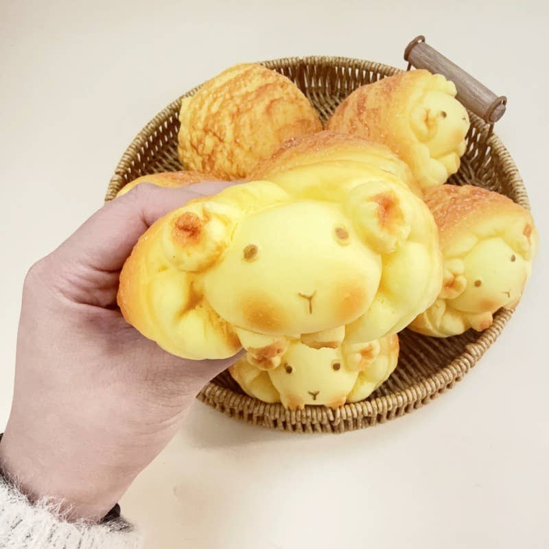 Cute Animal Bread Stress Relief Squishy – Sensory Fidget Toy: RollSheep