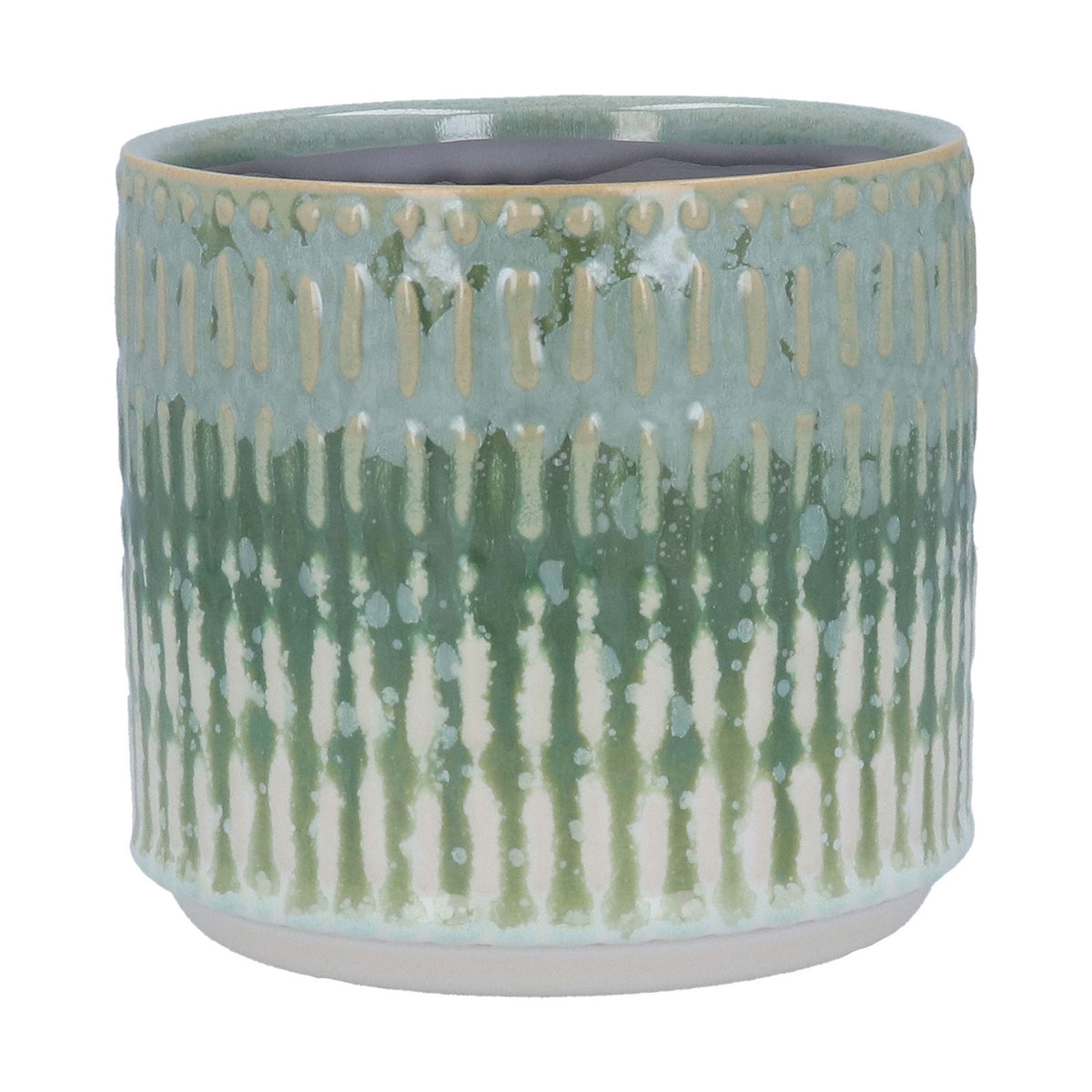 Gisela Graham Pot Aqua Green Reactive Plant Pot