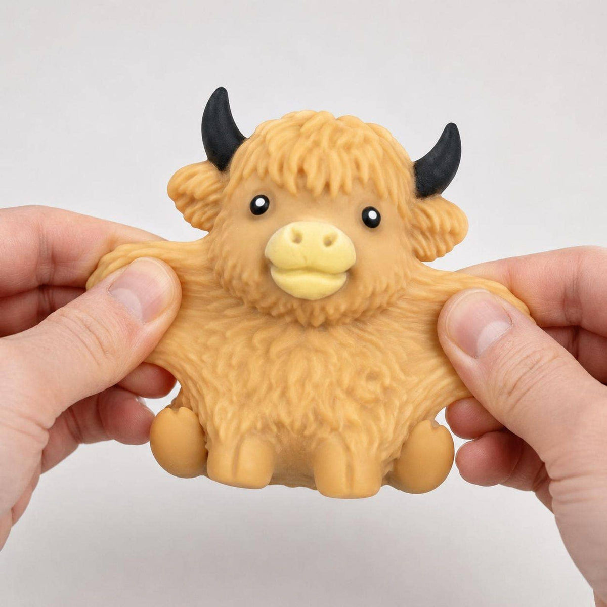 Cute Highland Cow Slow Rising Squishy Fidget Sensory Toy: Khaki