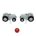 3D Vintage Tractor Rhodium Plated Cufflinks
