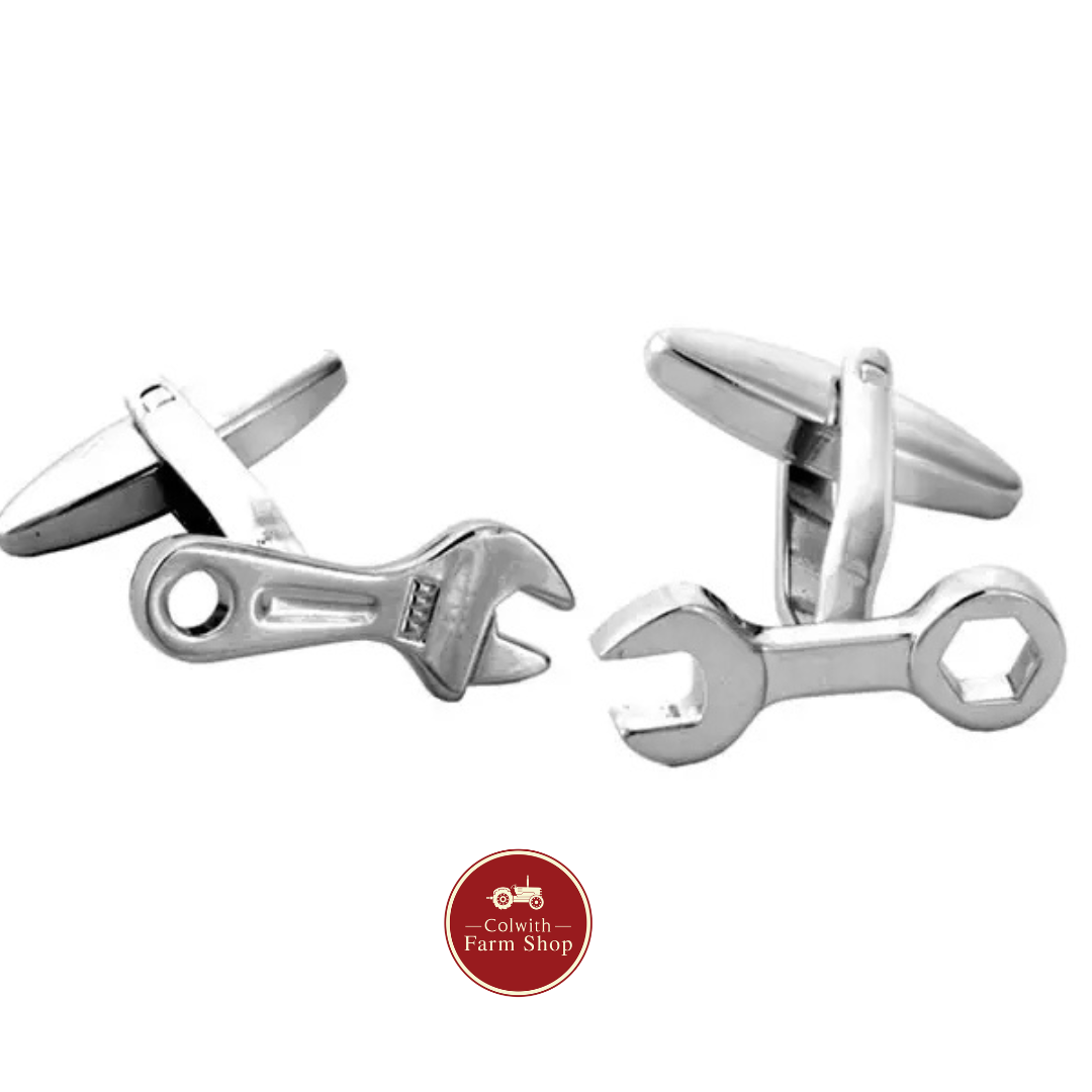 Spanners Rhodium Plate Cufflinks