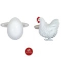 Chicken & Egg Rhodium Plated Cufflinks