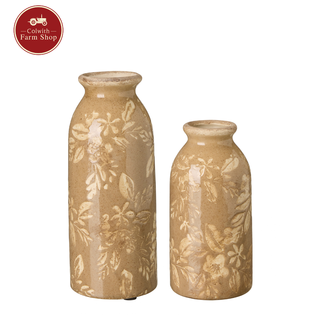 Beige Vases Set of 2
