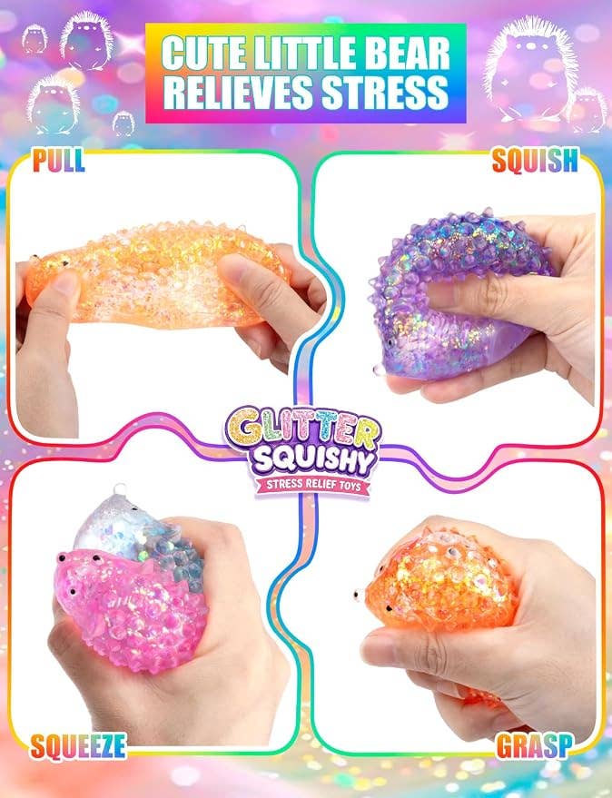 Maltose Little Hedgehog & Rabbit Stress Relief Squeeze Toy: Little Hedgehog-Random Colour