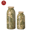 Green Vases Set of 2